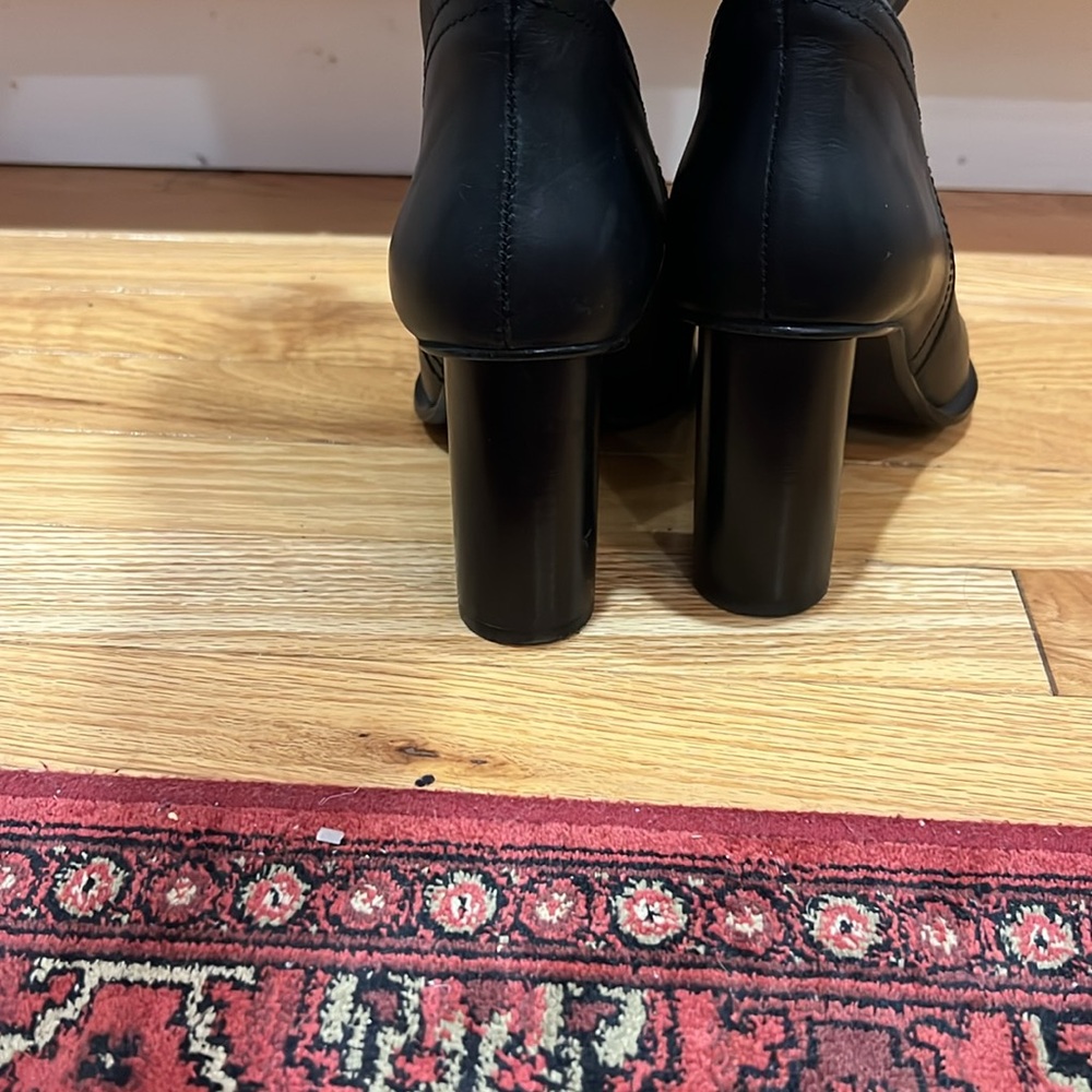 Black Leather Women's Boots - Picture 4 of 6